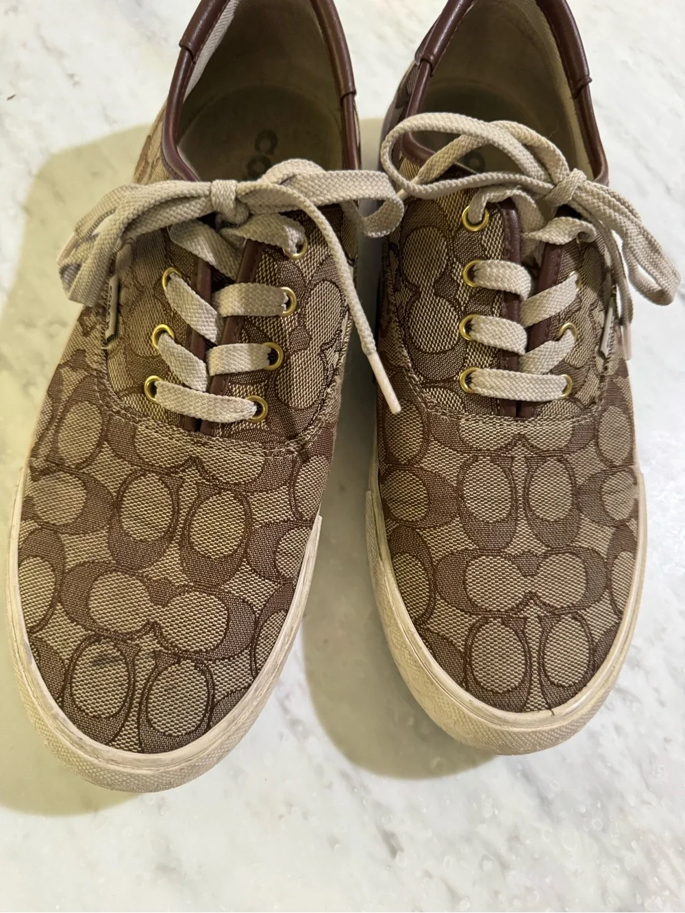 Coach Chic Comfy Logo Citysole Skate Canvas Neutral Everyday Low-Top Sneakers 10